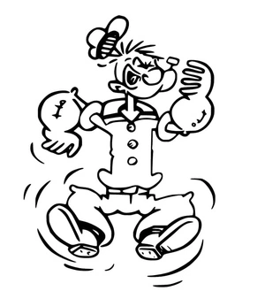 Página para Colorir Página para colorir imprimível do Popeye