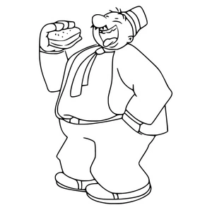 Página para Colorir W. Wellington Wimpy