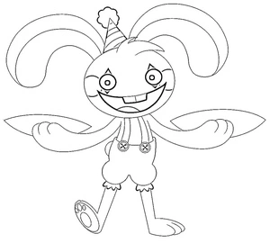 Página para Colorir Bunzo Bunny de Poppy Playtime