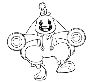 Página para Colorir Bunzo Bunny do jogo Poppy Playtime