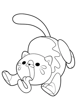 Página para Colorir Candy Cat do jogo Poppy Playtime