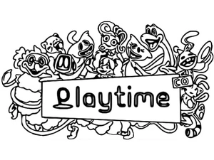 Página para Colorir Personagens do jogo Poppy Playtime