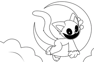 Página para Colorir Animais Felizes Dormindo