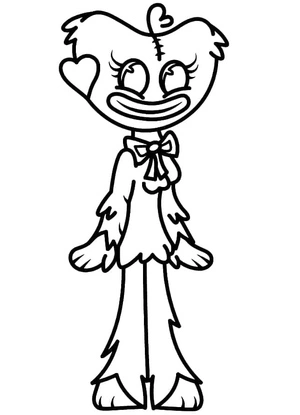 Página para Colorir Kissy Missy de Poppy Playtime