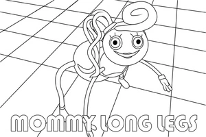 Página para Colorir Mommy Long Legs de Poppy Playtime: Capítulo 2