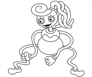 Página para Colorir Página para Colorir da Mommy Long Legs de Poppy Playtime