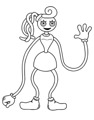 Página para Colorir Mommy Long Legs de Poppy Playtime