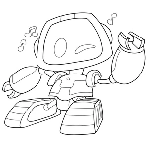 Página para Colorir Página para colorir do Boogie Bot - Poppy Playtime