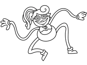 Página para Colorir Mama Long Legs para imprimir
