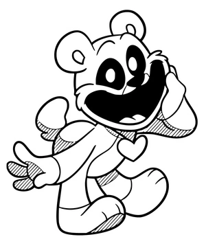 Página para Colorir Criaturas Sorridentes com Bobby BearHug