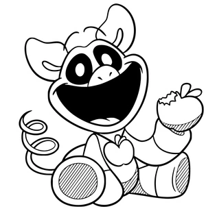 Página para Colorir Criaturas Sorridentes do PickyPiggy