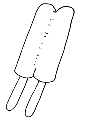 Página para Colorir Picolé Simples