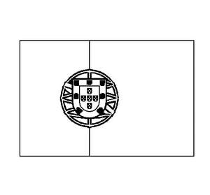 Página para Colorir Bandeira de Portugal