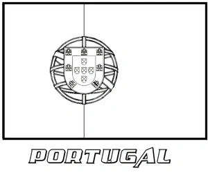 Página para Colorir Bandeira de Portugal