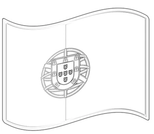 Página para Colorir Página para Colorir da Bandeira de Portugal para Imprimir