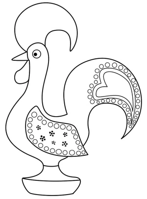 Página para Colorir O Galo de Barcelos
