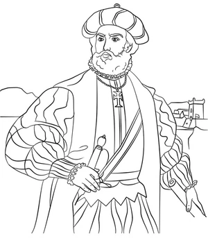 Página para Colorir Vasco da Gama