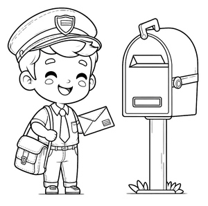 Adorável Pequeno Carteiro