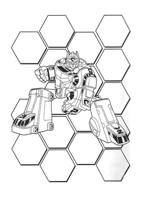 Página para Colorir Guerreiro Robótico Gigante