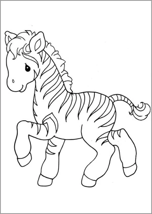 Página para Colorir Zebra Momentos Doces