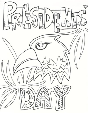 Página para Colorir Desenho para Colorir do Dia dos Presidentes