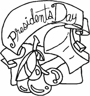 Imagem para Colorir do Dia dos Presidentes