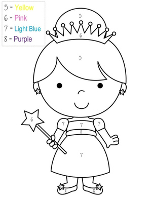 Colorir por Número Princesa Fada