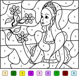 Colorir por Número Princesa