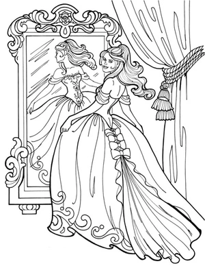 Página para Colorir Bela Princesa Leonora