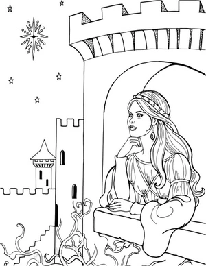 Página para Colorir Desenho da Princesa Leonora