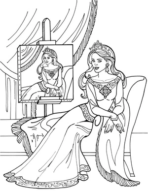 Página para Colorir Imagem da Princesa Leonora