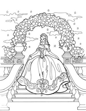 Página para Colorir Princesa Majestosa Leonora
