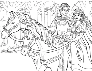 Página para Colorir Foto da Princesa Leonora