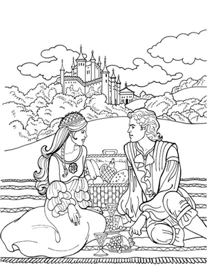 Página para Colorir Princesa Livre Leonora