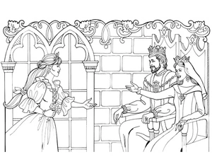 Página para Colorir Página para Colorir da Princesa Leonora para Imprimir
