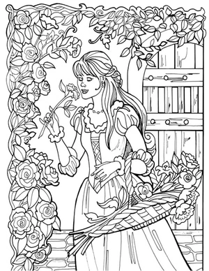 Página para Colorir Princesa Leonora, a Bela