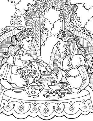 Página para Colorir Página para Colorir da Princesa Leonora para Imprimir