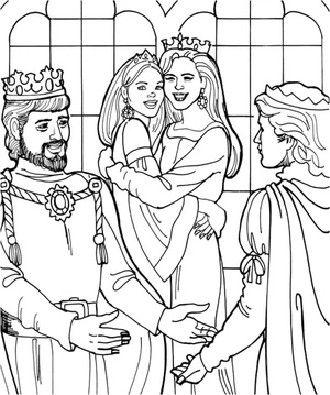 Página para Colorir Família Real da Princesa Leonora