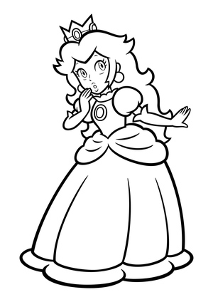 Página para Colorir da Princesa Peach