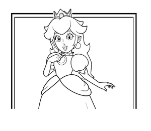 Página para Colorir Página para Colorir da Princesa Peach para Imprimir