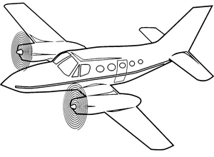 Página para Colorir Página para Colorir de Avião com Hélice para Imprimir