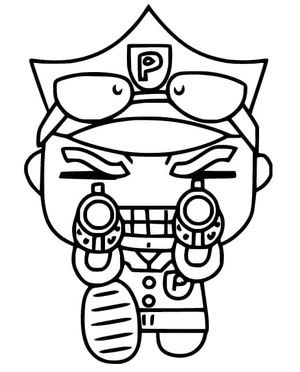 Página para Colorir Bruce do desenho animado Pucca