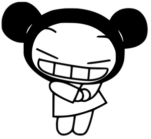 Imprimir página para colorir da Pucca