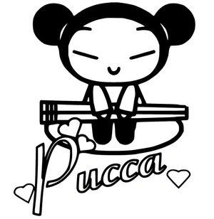 Página para Colorir Página para Colorir Pucca para Imprimir