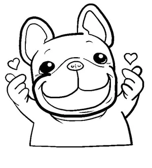 Página para Colorir Pug Animado Alegre