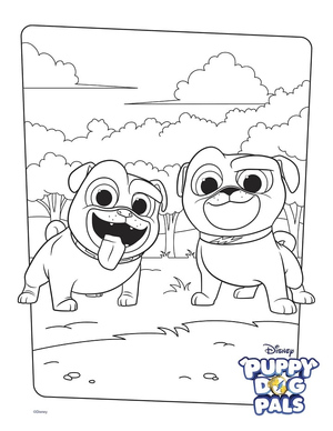 Bingo e Rolly de "Puppy Dog Pals"