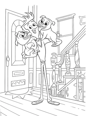 Página para Colorir Bingo, Rolly e Bob
