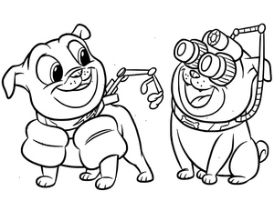 Página para Colorir de Bingo e Rolly para Imprimir