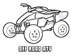 Página para Colorir Aventura Off-Road de ATV