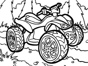 Página para Colorir Aventura de Quadriciclo